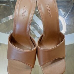 Forever 21 Brown Slide Mules